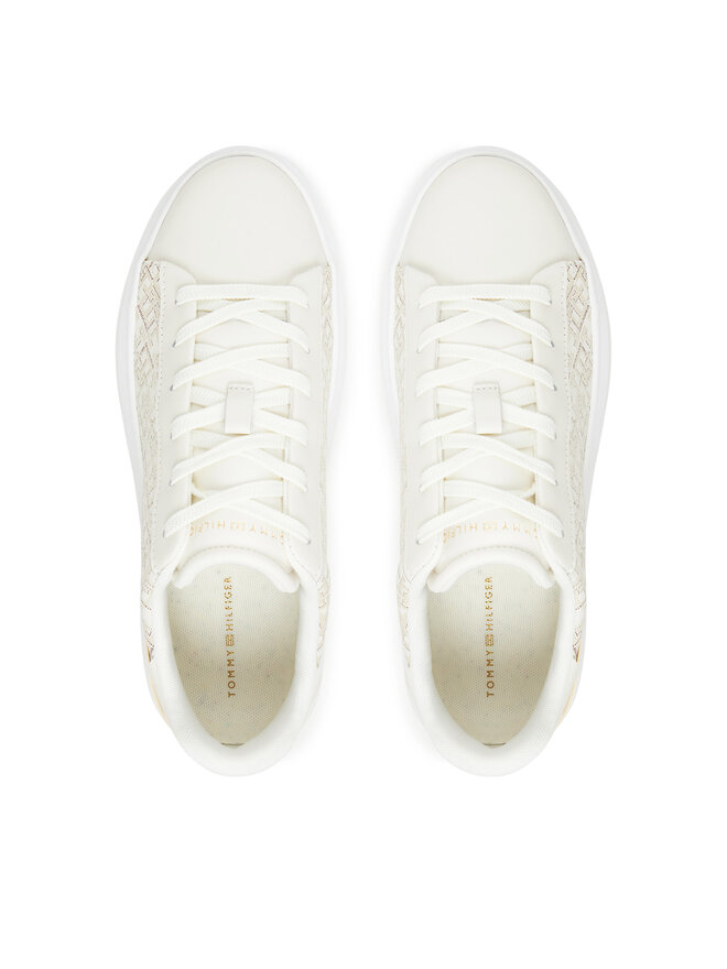 Tommy Hilfiger Αθλητικά Tommy Hilfiger Monogram Platform Snk FW0FW09155 Εκρού