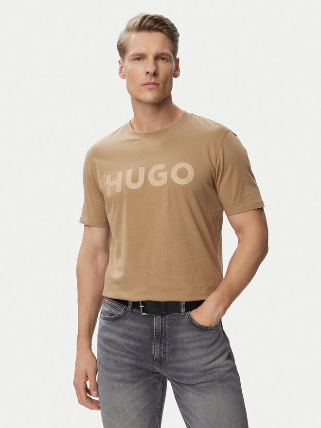 HUGO HUGO Футболка Dulivio 50467556 Бежевий Regular Fit