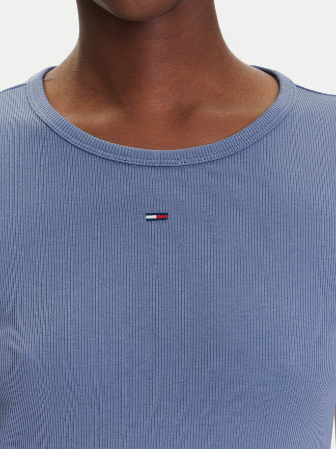 Tommy Jeans Tommy Jeans Marškinėliai Essential DW0DW17383 Mėlyna Slim Fit