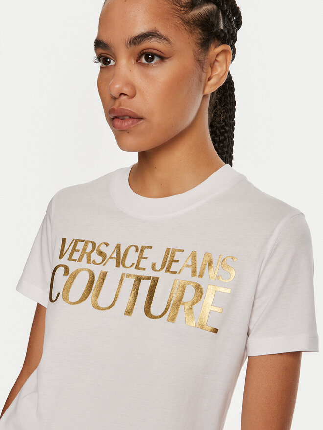 Versace Jeans Couture Versace Jeans Couture T-Shirt 77HAHT01 CJ00T Weiß Regular Fit