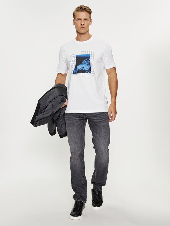 BOSS BOSS Camiseta Tiburt 412 50495689 Blanco Regular Fit