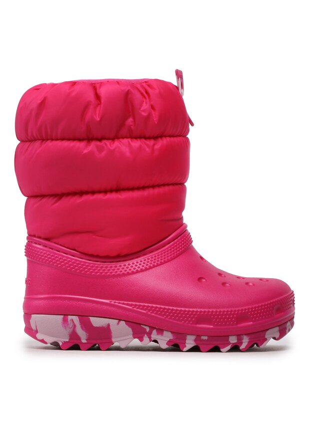 Bottes de neige Crocs Classic Neo Puff Boot K 207684 Rose chaussures