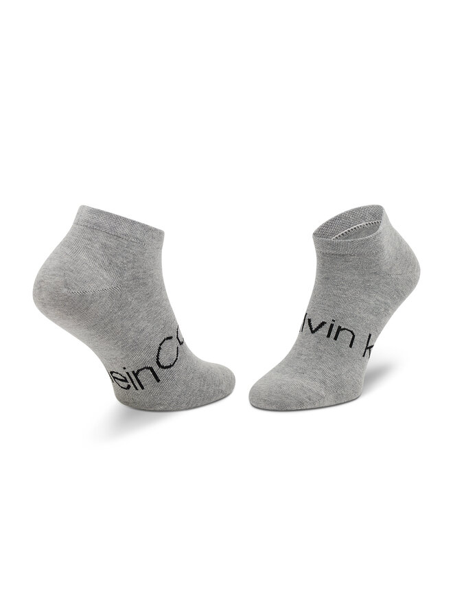 Calvin Klein Súprava 2 párov členkových pánskych ponožiek Calvin Klein 701218712 Sivá