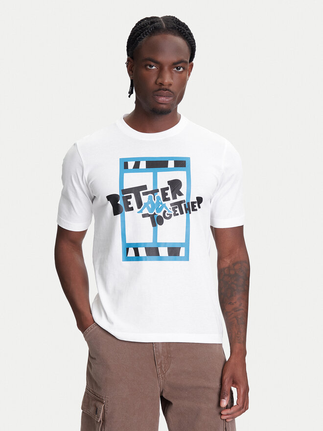 Kappa Kappa Camiseta 351U8JW 001 Blanco Regular Fit