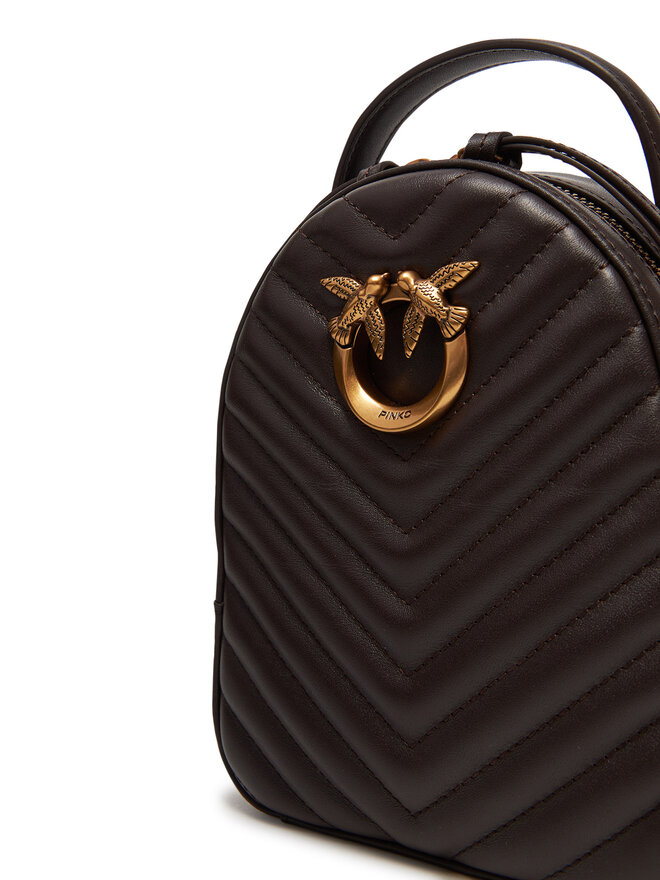 PINKO Ruksak PINKO Love Click Mini Backpack PE 25 PLTT 103614 A1J2 Hnedá
