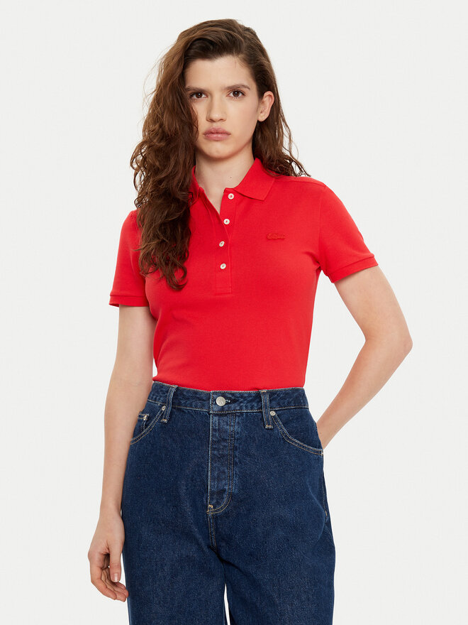 Lacoste Lacoste Pólóing PF5462 Piros Slim Fit