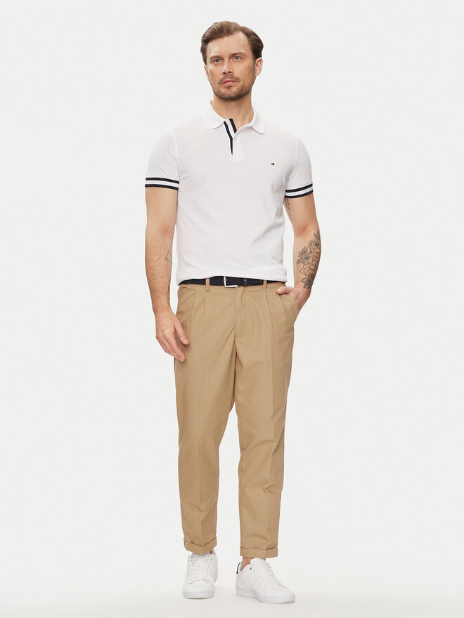 Tommy Hilfiger Tommy Hilfiger Poloshirt Monotype MW0MW34737 Weiß Slim Fit