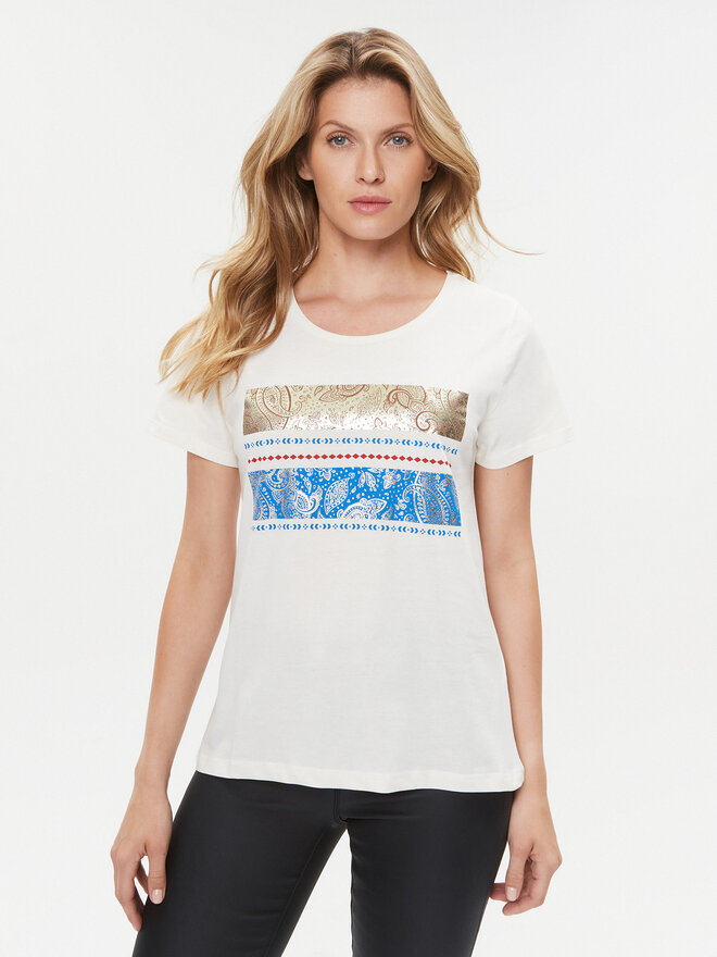 Cream Cream T-Shirt Tuna 10610058 Weiß Relaxed Fit