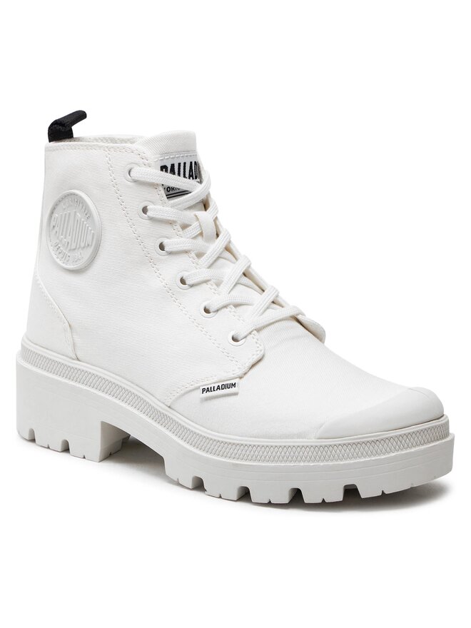Palladium Schnürstiefeletten Palladium Pallabase Twill 96907-141-M Weiß
