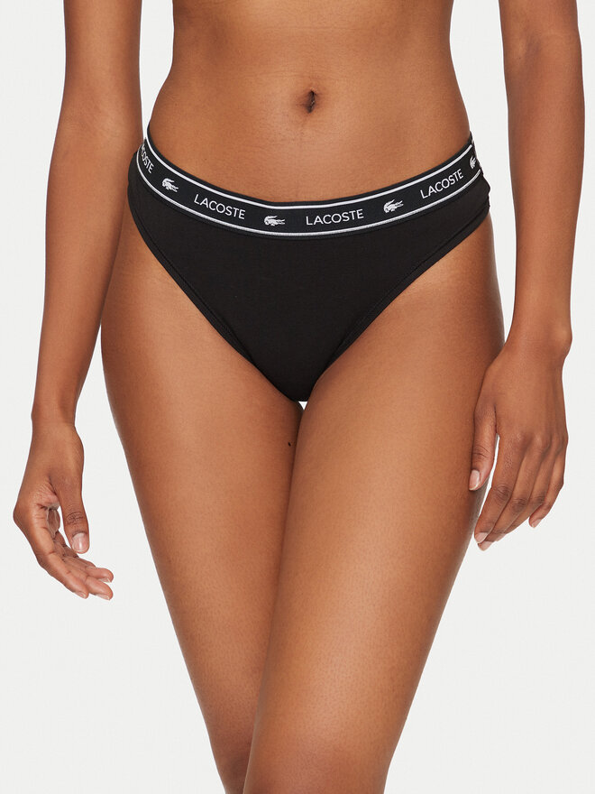 Lacoste Lacoste Tanga 8F1342 Fekete