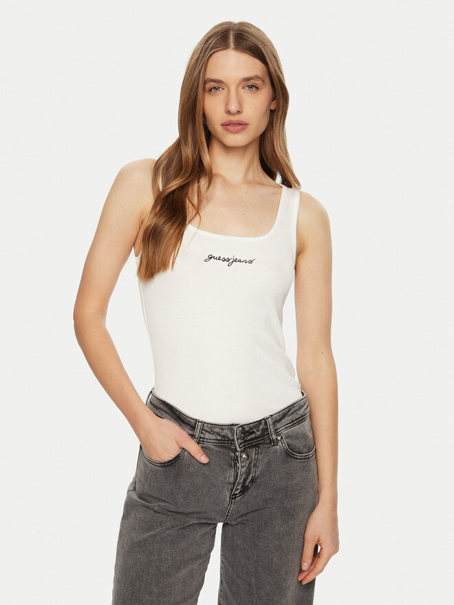 Guess Guess Τοπ W5RP48 KA0H1 Λευκό Regular Fit