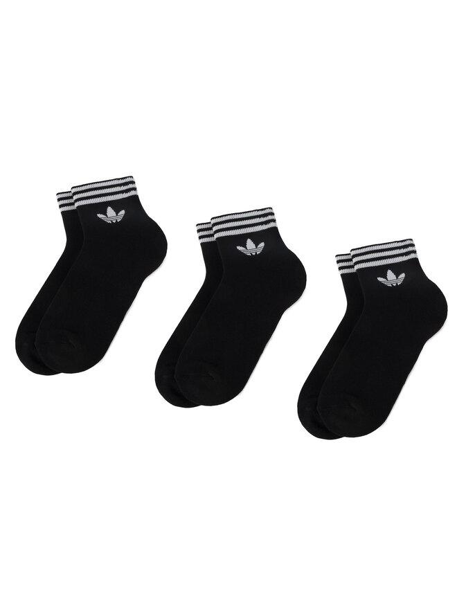 adidas Set de 3 perechi de șosete joase unisex adidas Tref Ank Sck Hc EE1151 Negru