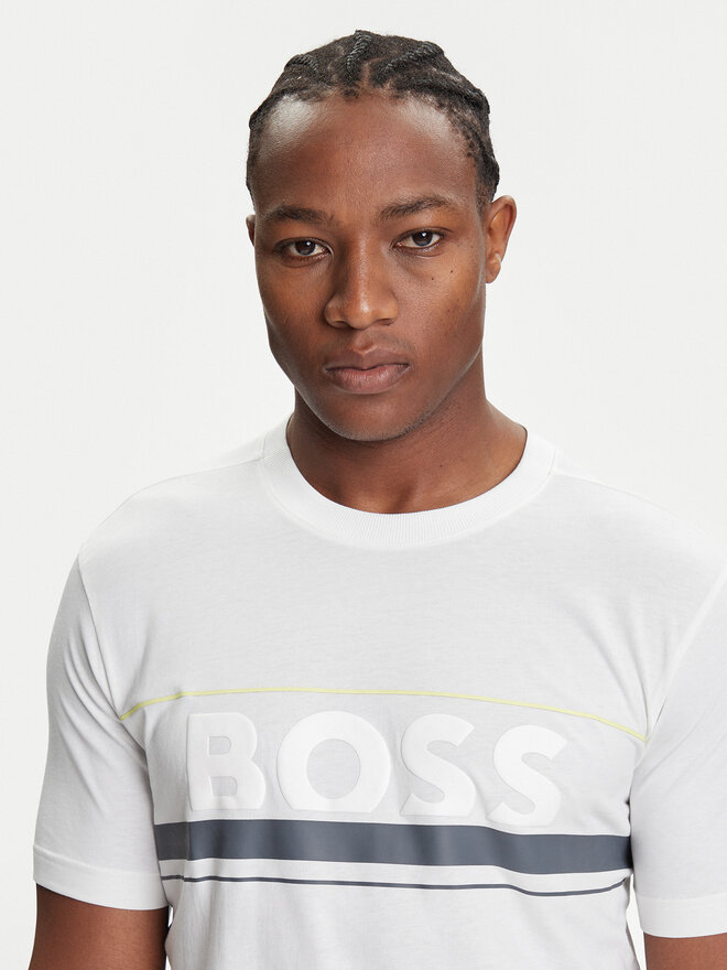 BOSS BOSS Camiseta Iconic Zone 50550113 Blanco Regular Fit