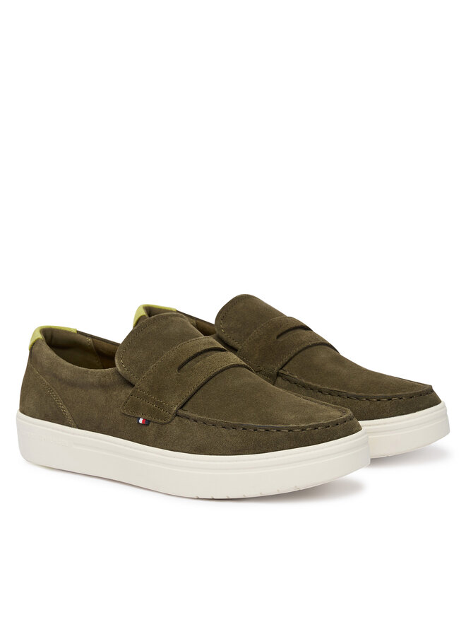 Tommy Hilfiger Halbschuhe Tommy Hilfiger Modern Light Hybrid Suede LoaferFM0FM05786 Grün