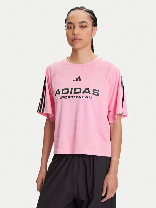 adidas adidas Póló Tiro x Common Goal Jacquard JL9213 Rózsaszín Loose Fit