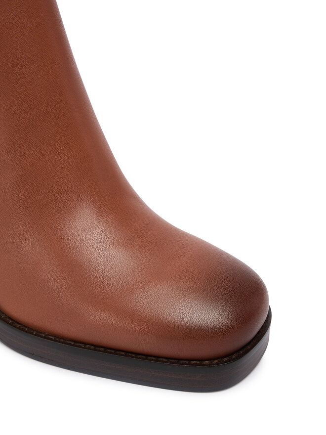 Tommy Hilfiger Bokacsizma Tommy Hilfiger Square Toe Chelsea High Block Hl FW0FW08844 Barna