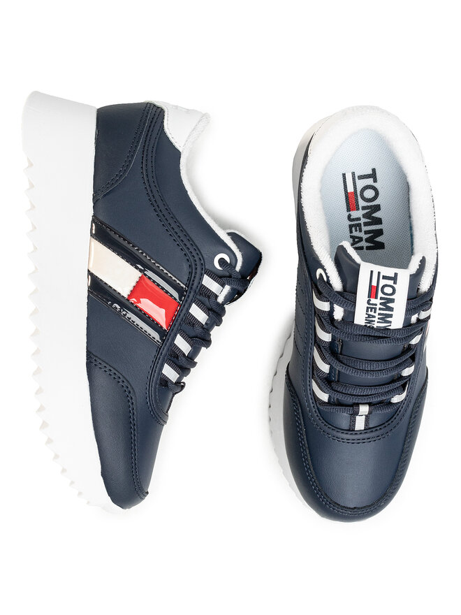 Tommy Jeans Снікерcи Tommy Jeans High Cleated Flag Sneaker EN0EN00784 Cиній