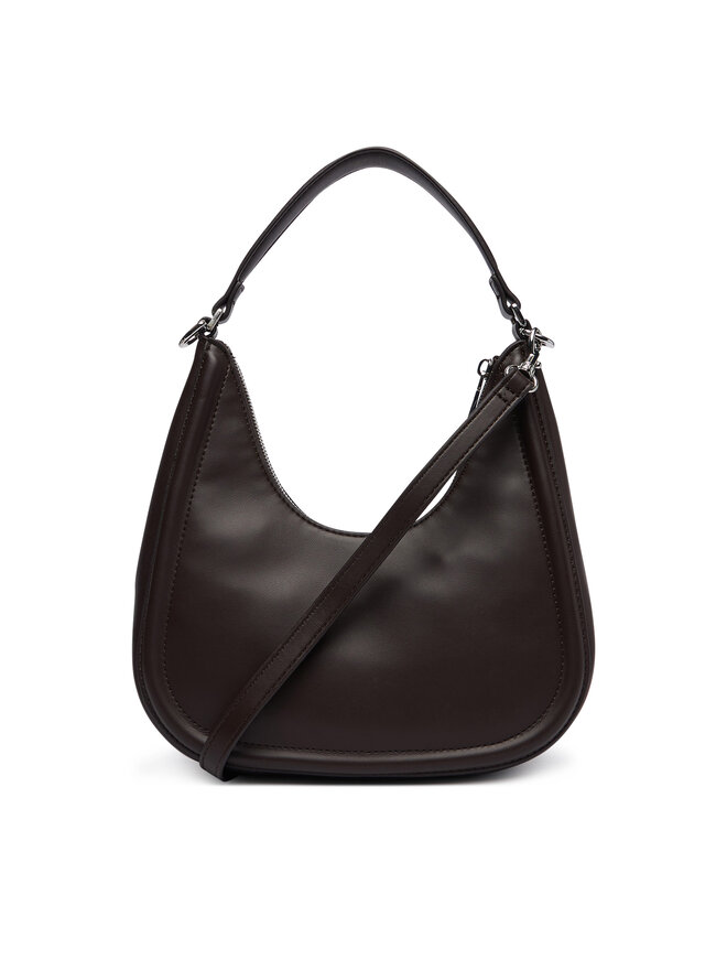 Calvin Klein Handtasche Calvin Klein Bold Ck Small Crescent Bag LV04F3561G Dunkelbraun