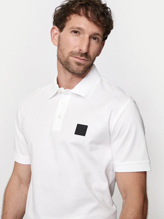 BOSS BOSS Polo Parlay 143 50515596 Blanco Regular Fit