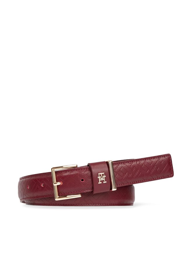 Tommy Hilfiger Damengürtel Tommy Hilfiger Th Casual Mono 3.0 AW0AW15382 Rot