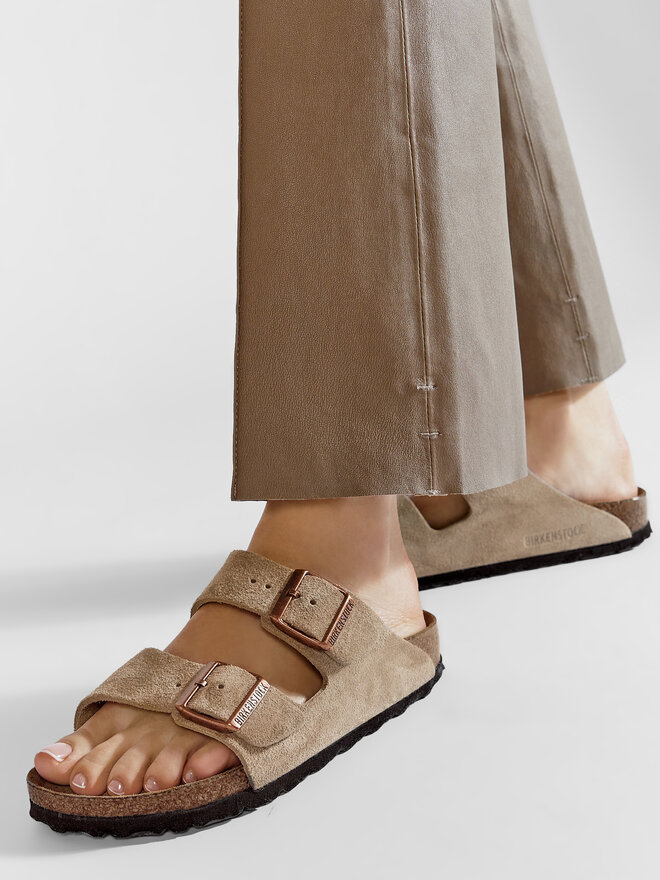 Pantoletten Birkenstock Arizona Bs 0951303 Khakifarben eschuhe