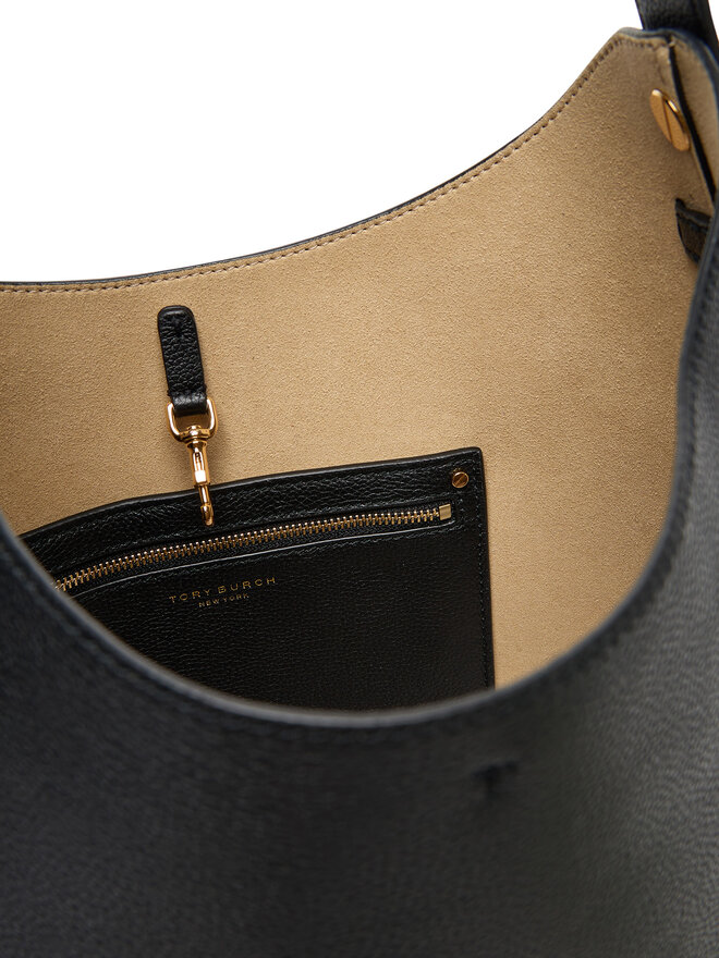 Tory Burch Дамска чанта Tory Burch Romy Hobo 170964 Черен