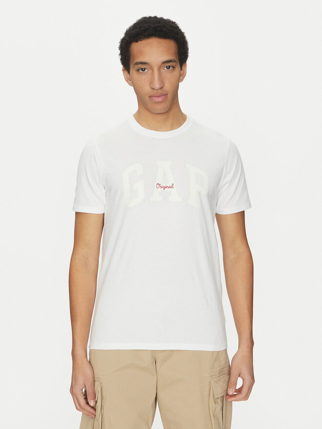 Gap Gap Marškinėliai 542246-01 Balta Regular Fit