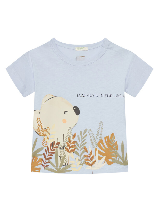 United Colors Of Benetton United Colors Of Benetton T-shirt 3I1XA105R Svijetloplava Boxy Fit