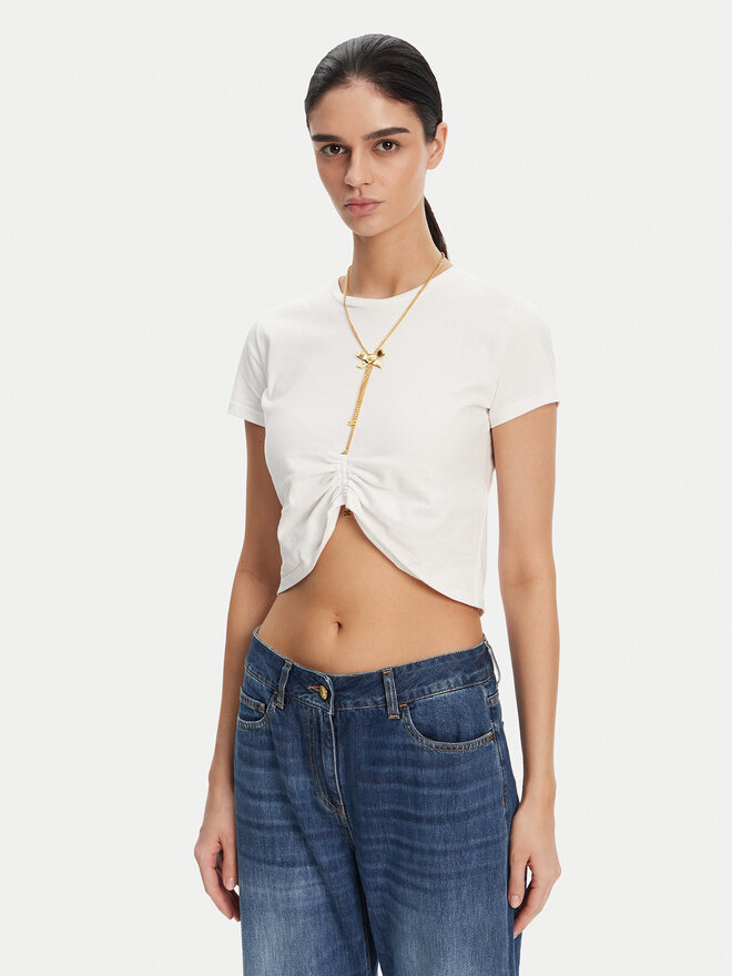 Elisabetta Franchi Elisabetta Franchi T-Shirt MA-006-51E2 Λευκό Regular Fit