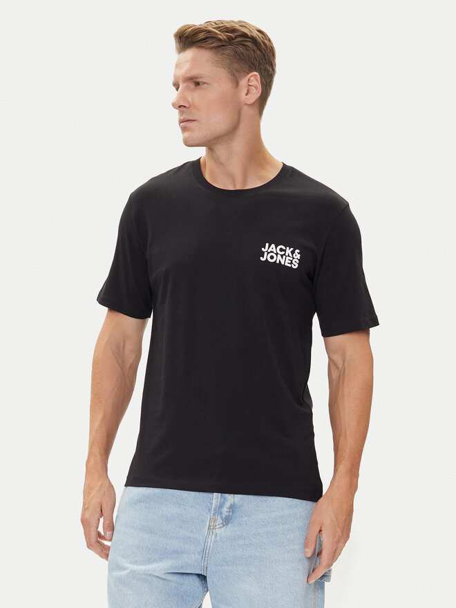 Jack&Jones Jack&Jones Set od 3 majice Corp Logo 12191762 Crna Slim Fit