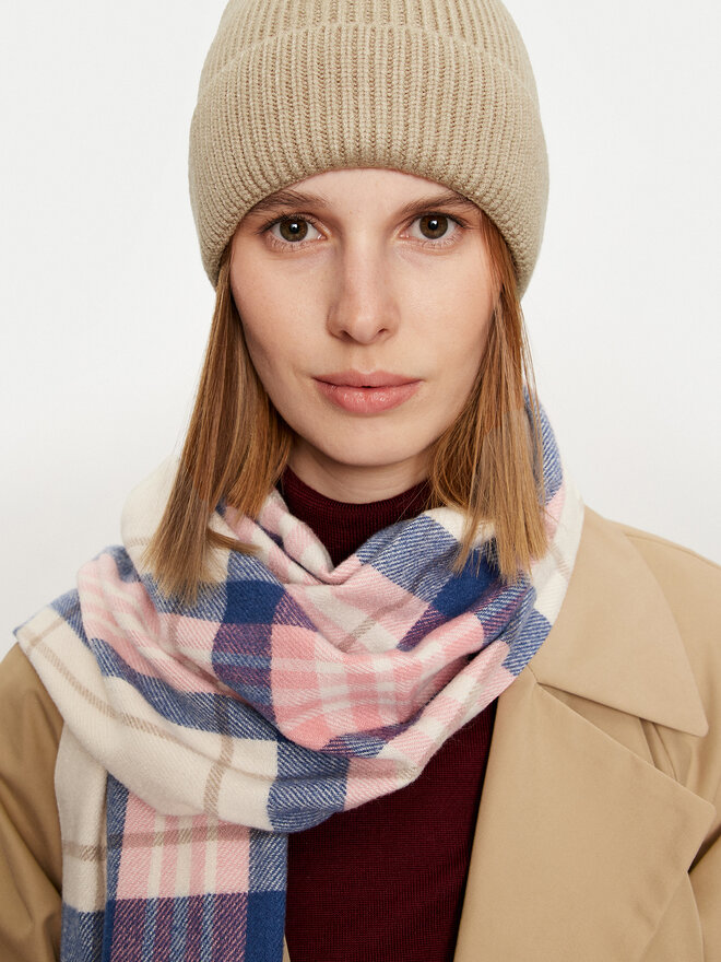 Pieces Set Schal und Mütze Pieces Janna 17153149 Beige