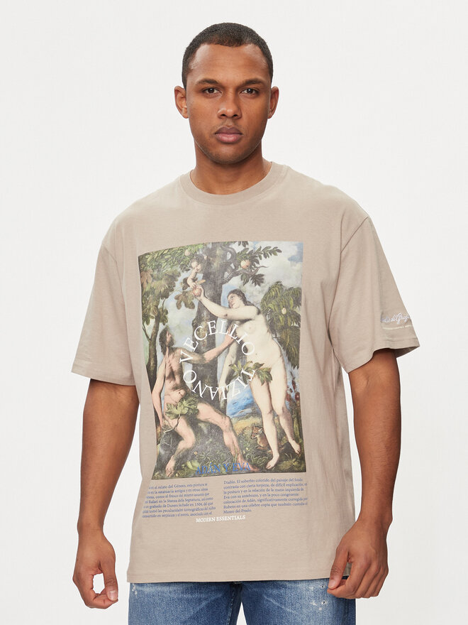 Redefined Rebel Redefined Rebel Camiseta Pedro 221166 Beis Regular Fit