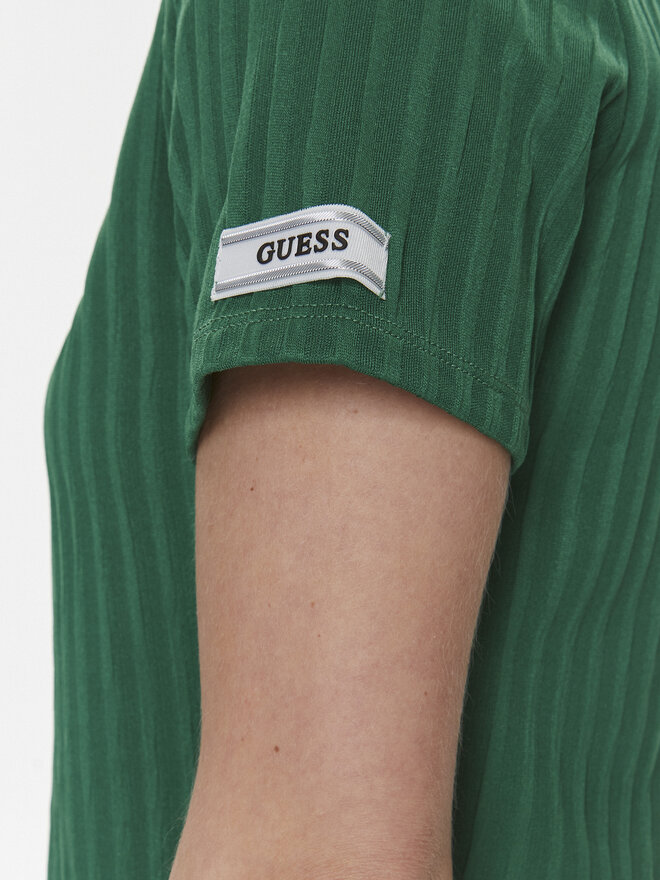 Guess Guess Marškinėliai Anneka Crop Tee V4RI02 KC2U2 Žalia Cropped Fit