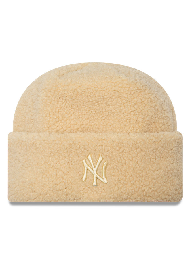 New Era Czapka New Era Borg New York Yankees Cuff Knit Beanie 60580756 Beżowy