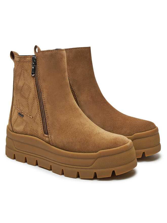 Geox Polokozačky Geox D46WSG 00022 C6372 Hnědá