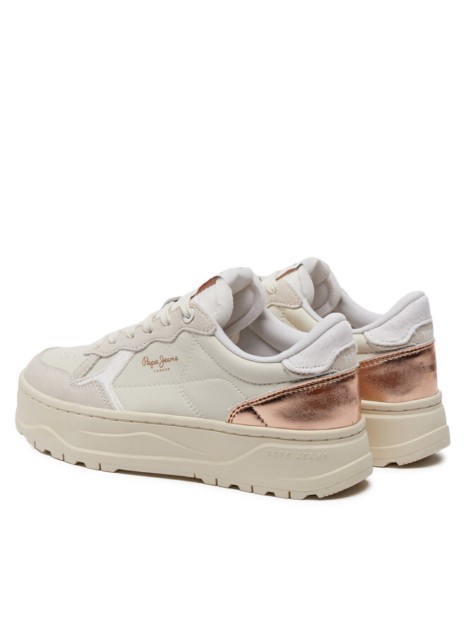 Pepe Jeans Sneakersy Pepe Jeans Kore Sun W PLS00009 Écru