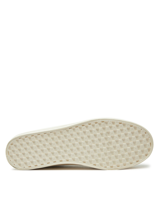 Tommy Hilfiger Sneakersy Tommy Hilfiger Vulc Leather Sneaker Monogram FW0FW08331 Écru