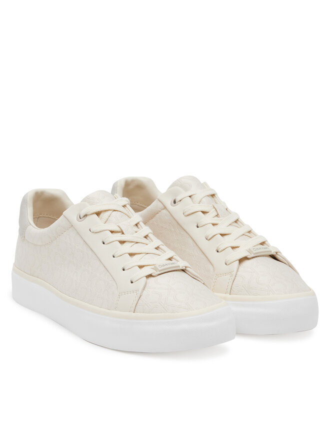 Calvin Klein Снікерcи Calvin Klein Vulc Lace Up - Jacq HW0HW02412 Écru
