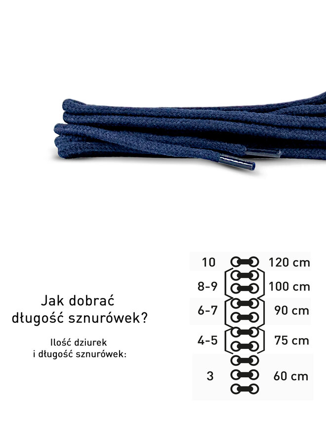 Coccine Cipőfűző Coccine SZNUROWADŁA 75 cm F3 BAWEŁNIANE v.AZ Sötétkék