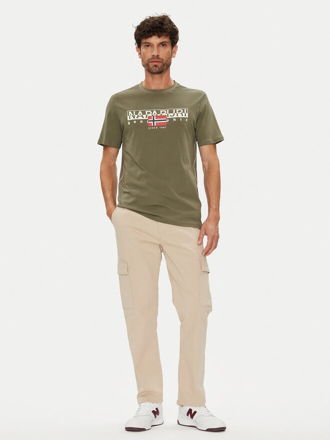 Napapijri Napapijri Camiseta S-Aylmer NP0A4HTO Verde Regular Fit