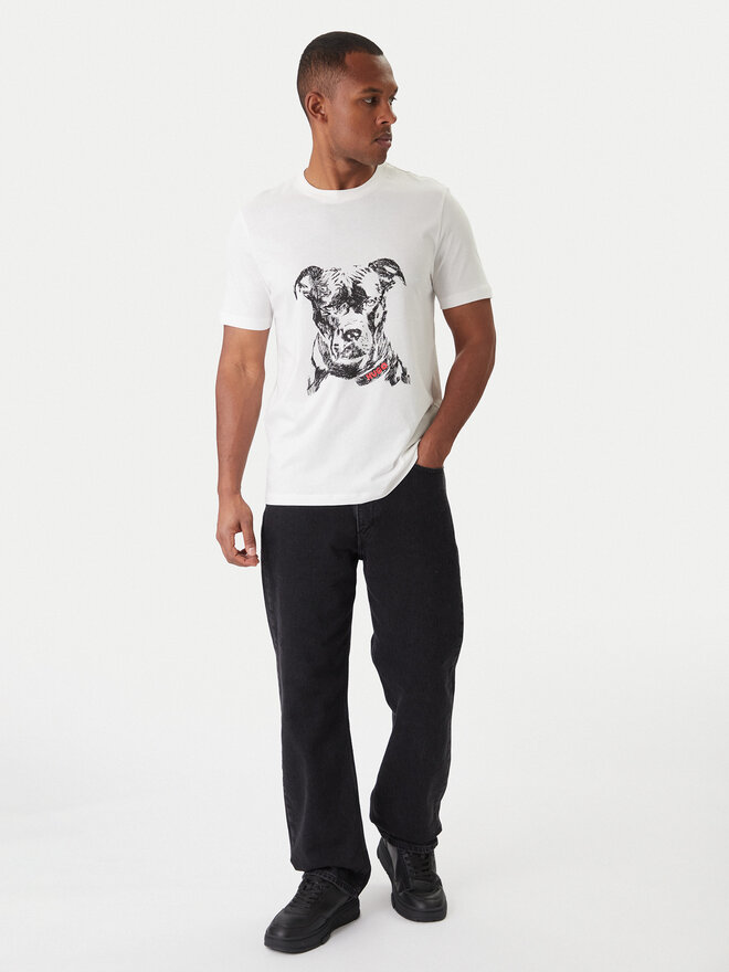 HUGO HUGO Футболка Dubrox 50553779 Білий Regular Fit