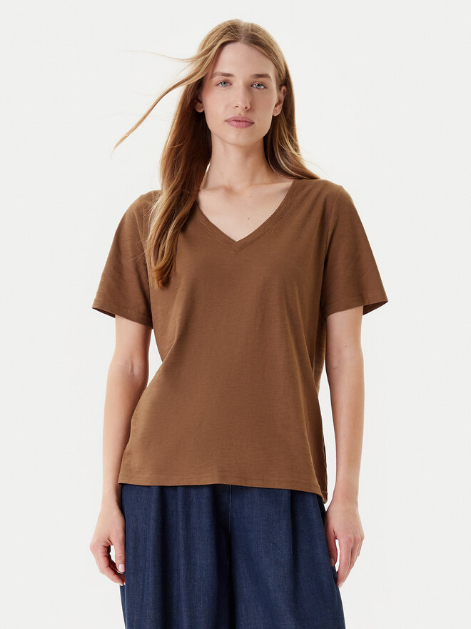 United Colors Of Benetton United Colors Of Benetton T-shirt 3BVXD400H Smeđa Relaxed Fit