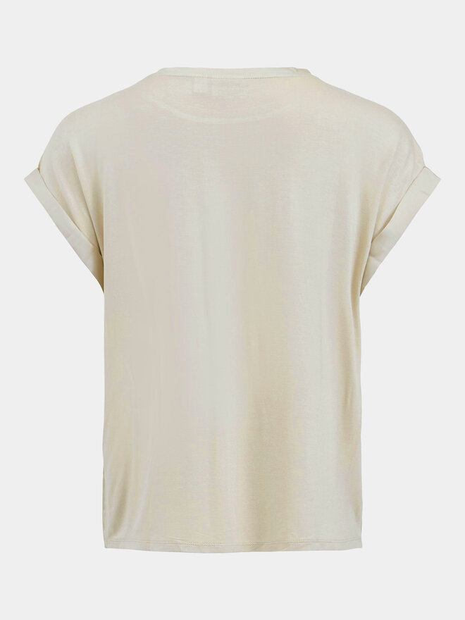 Vila Vila Camiseta Ellette 14059563 Beis Regular Fit