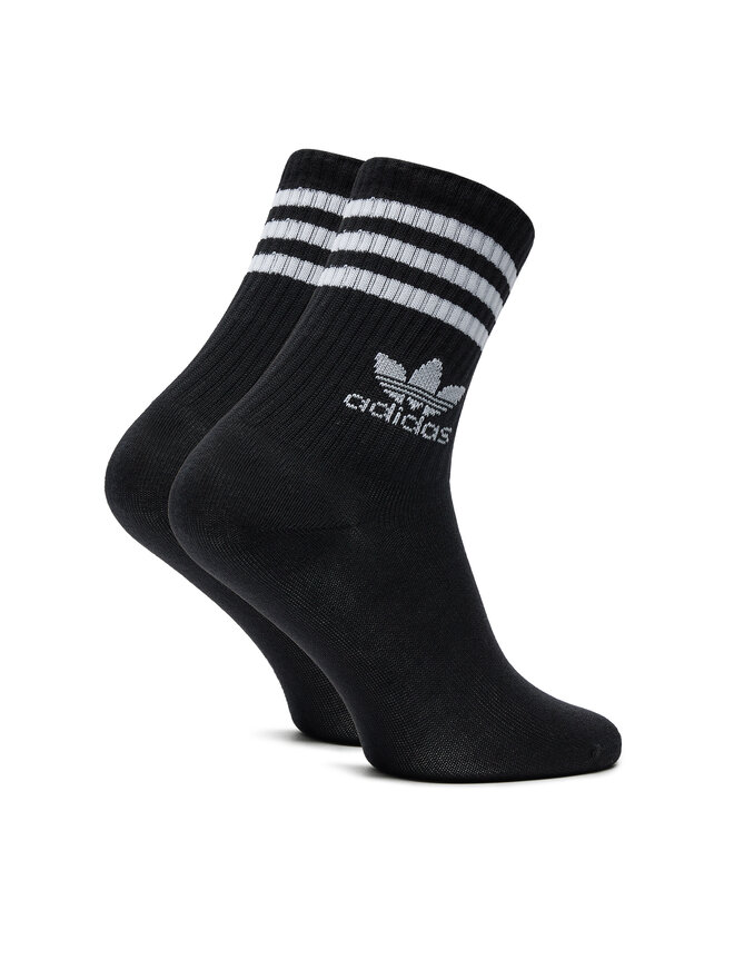 adidas 3 pár uniszex hosszú szárú zokni adidas Mid Cut Crew IL5022 Fekete