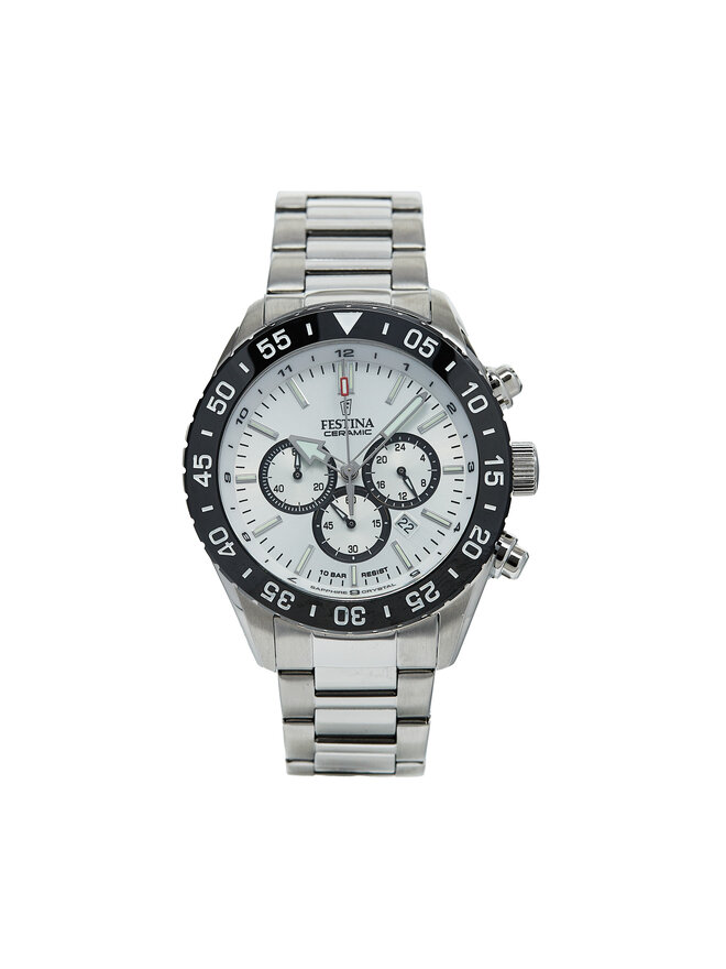 Festina Ceas Festina Ceramic Chrono F20575/1 Argintiu