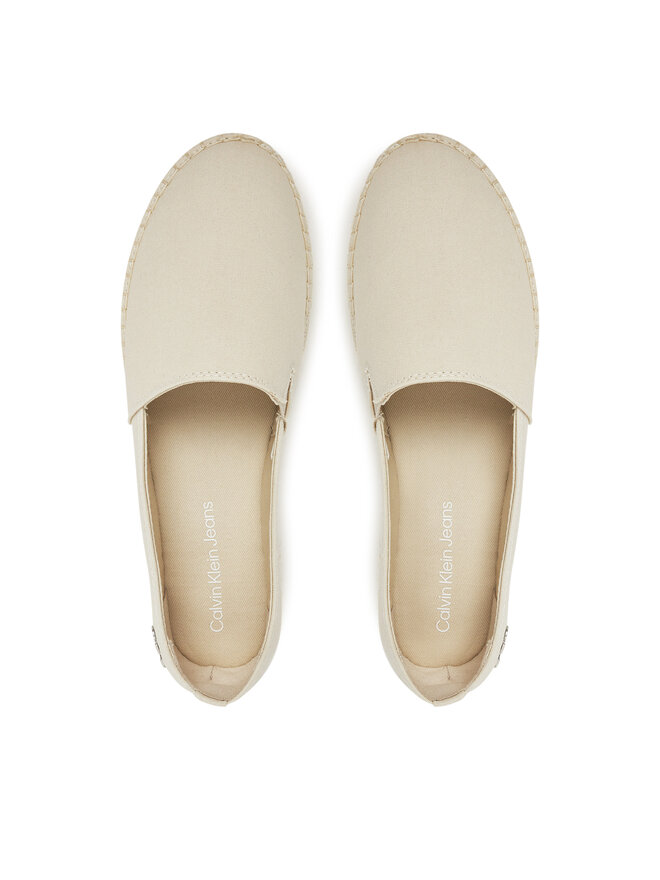 Calvin Klein Jeans Alpargatas Calvin Klein Jeans Flatform Esdparille Mg/Hdw YW0YW01737 Écru