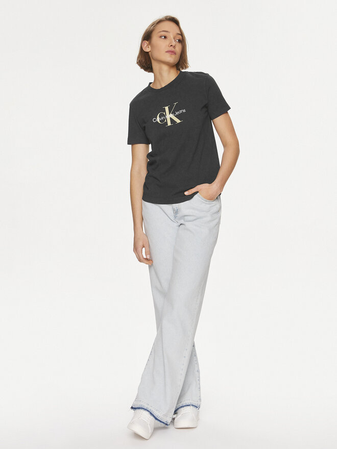 Calvin Klein Jeans Calvin Klein Jeans T-Shirt Archival Monologo J20J223272 Schwarz Regular Fit