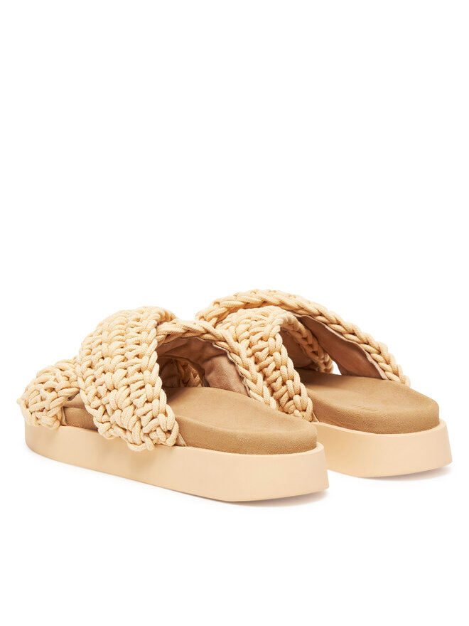 Inuikii Šľapky Inuikii Woven Strap Stones 70104-367 705 Béžová
