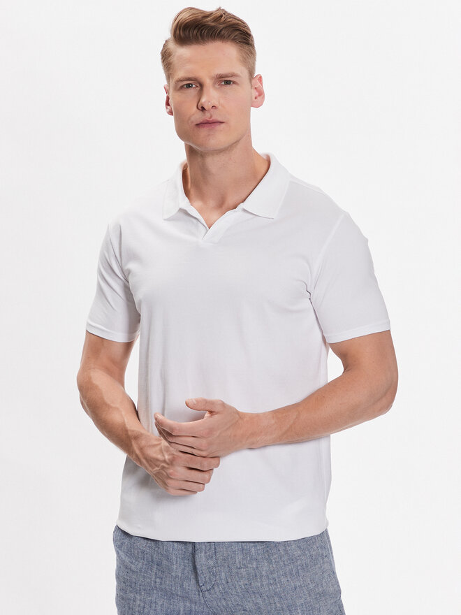 Lindbergh Lindbergh Поло 30-404036 Білий Slim Fit