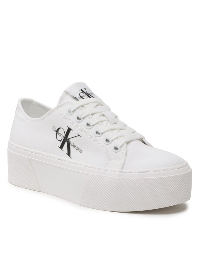 Calvin Klein Jeans Teniszcipő Calvin Klein Jeans Cupsole Low Txt YW0YW01033 Fehér